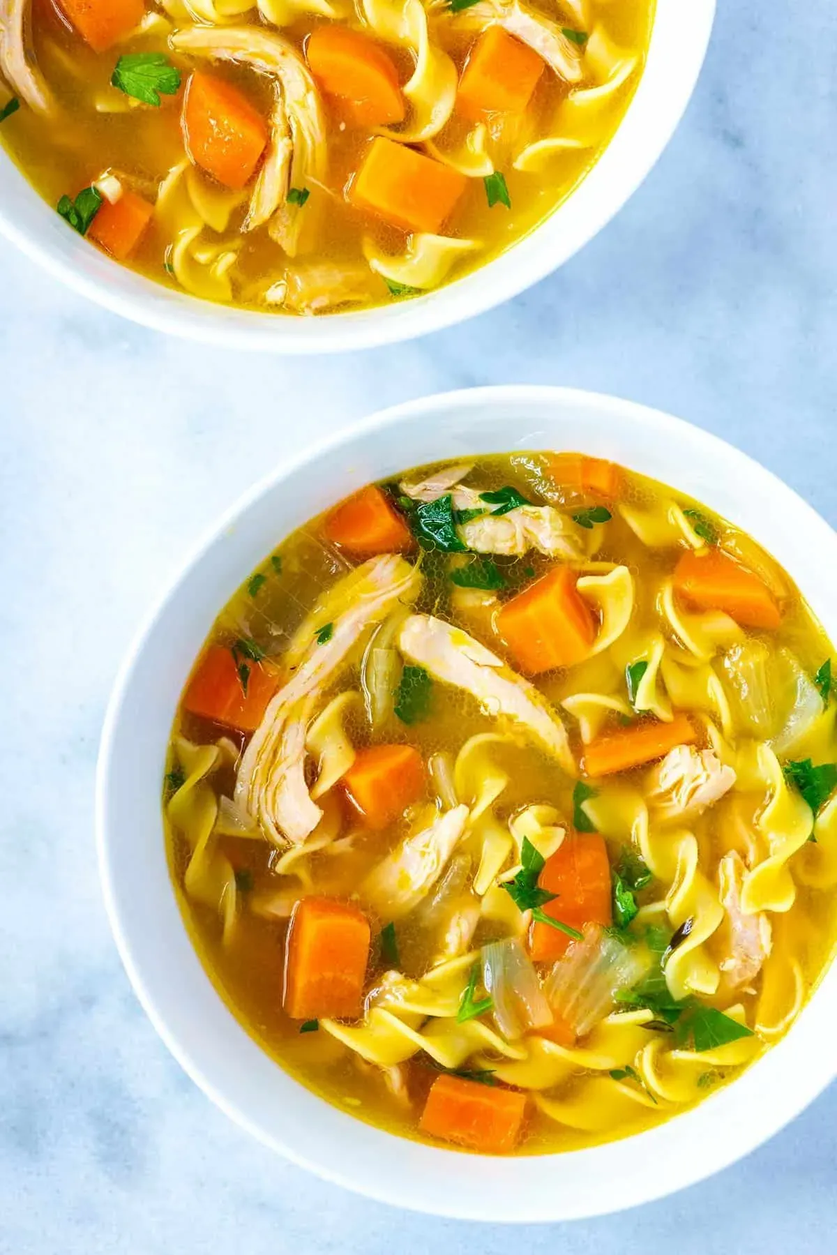 Easy chicken noodle soup recipe 2 servings in minutes