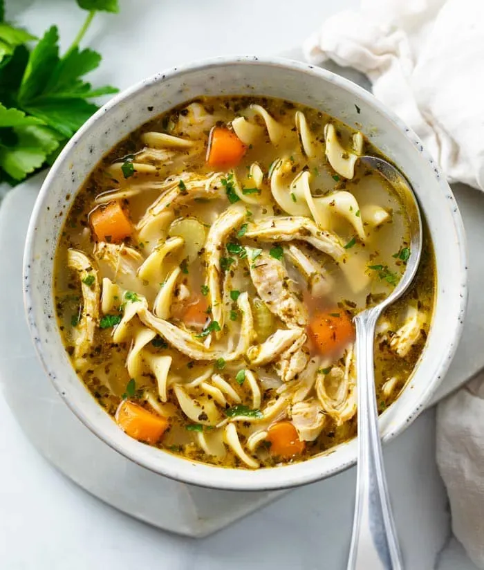 Easy Homemade chicken noodle soup recipe stove top