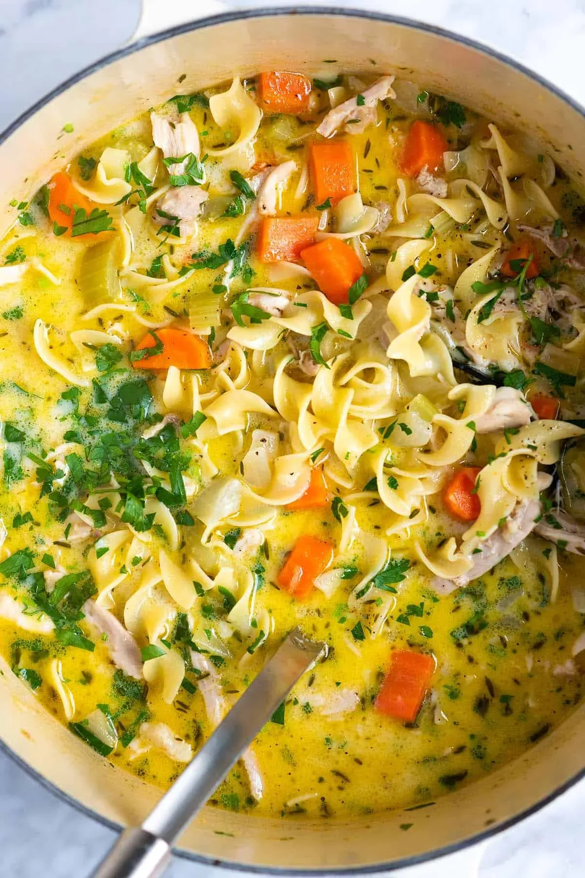 Easy chicken noodle soup recipe with cream of chicken