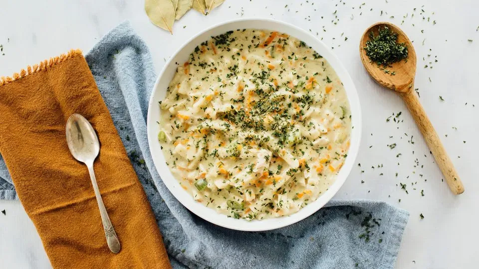 Classic chicken noodle soup recipe with reames noodles