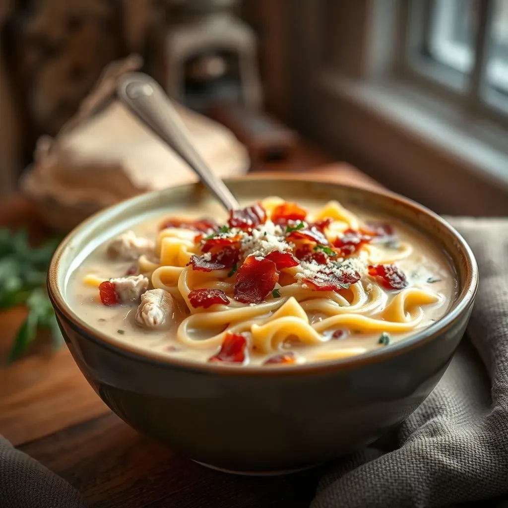 Ultimate Chicken Noodle Soup with Bacon Bits