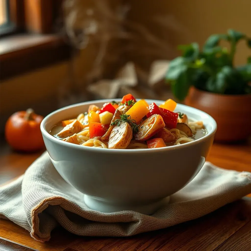 Ultimate Chicken Noodle Soup with Roasted Vegetables