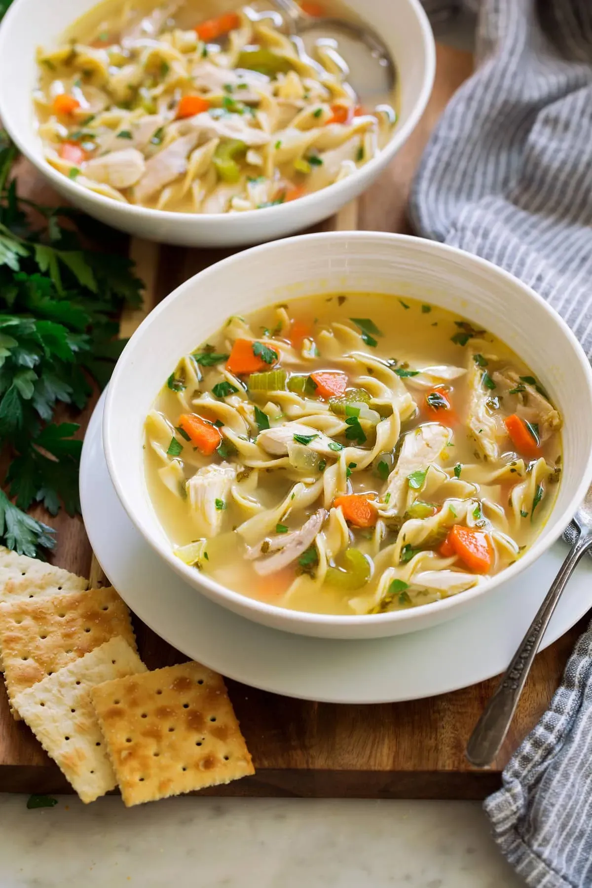 Amazing easy chicken noodle soup recipe for 2