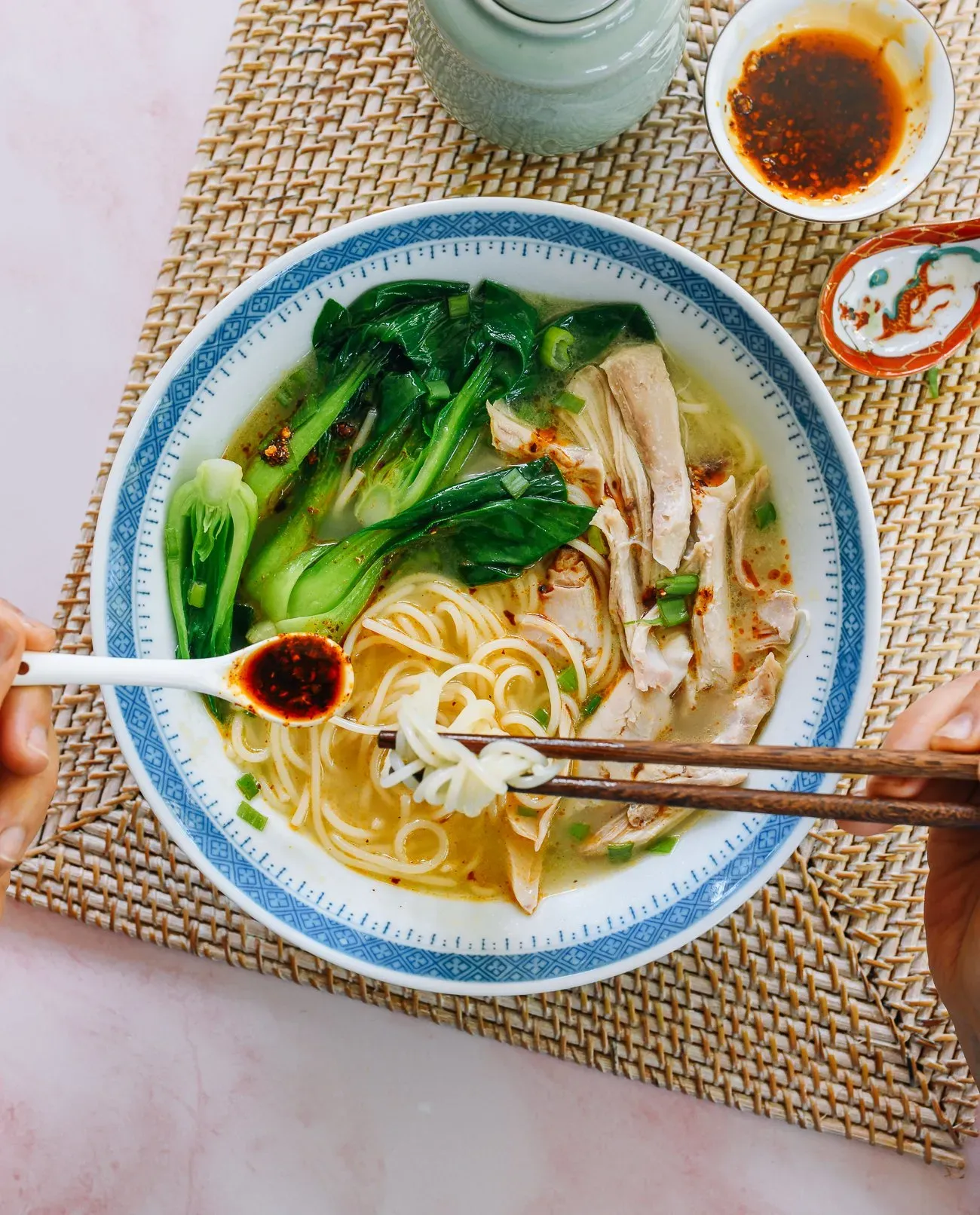 Gathering Your Ingredients for a Traditional Chinese Chicken Noodle Soup Recipe