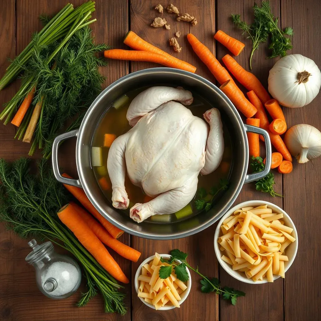 Gathering Your Ingredients for Authentic Jewish Chicken Noodle Soup