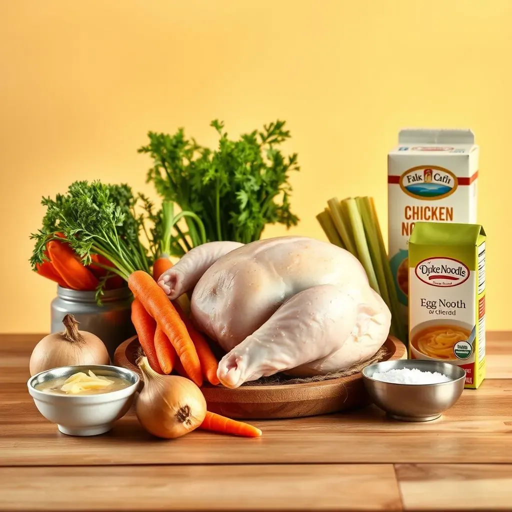 Gathering Your Ingredients for Easy Chicken Noodle Soup