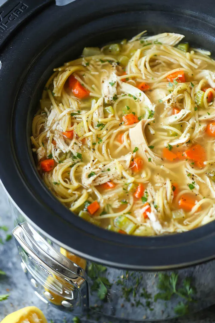 Gathering Your Ingredients for Slow Cooker Chicken Noodle Soup