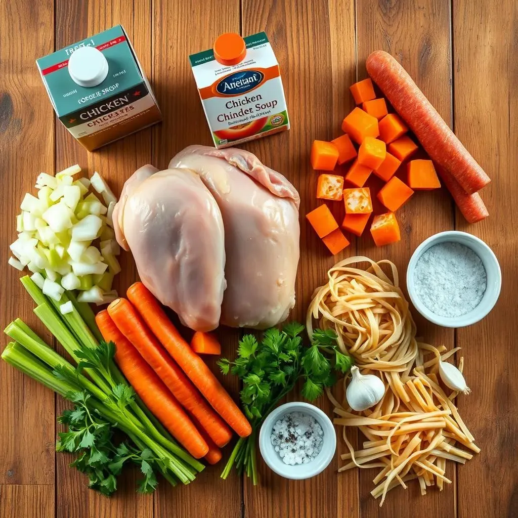 Gathering Your Ingredients for the Best American Chicken Noodle Soup
