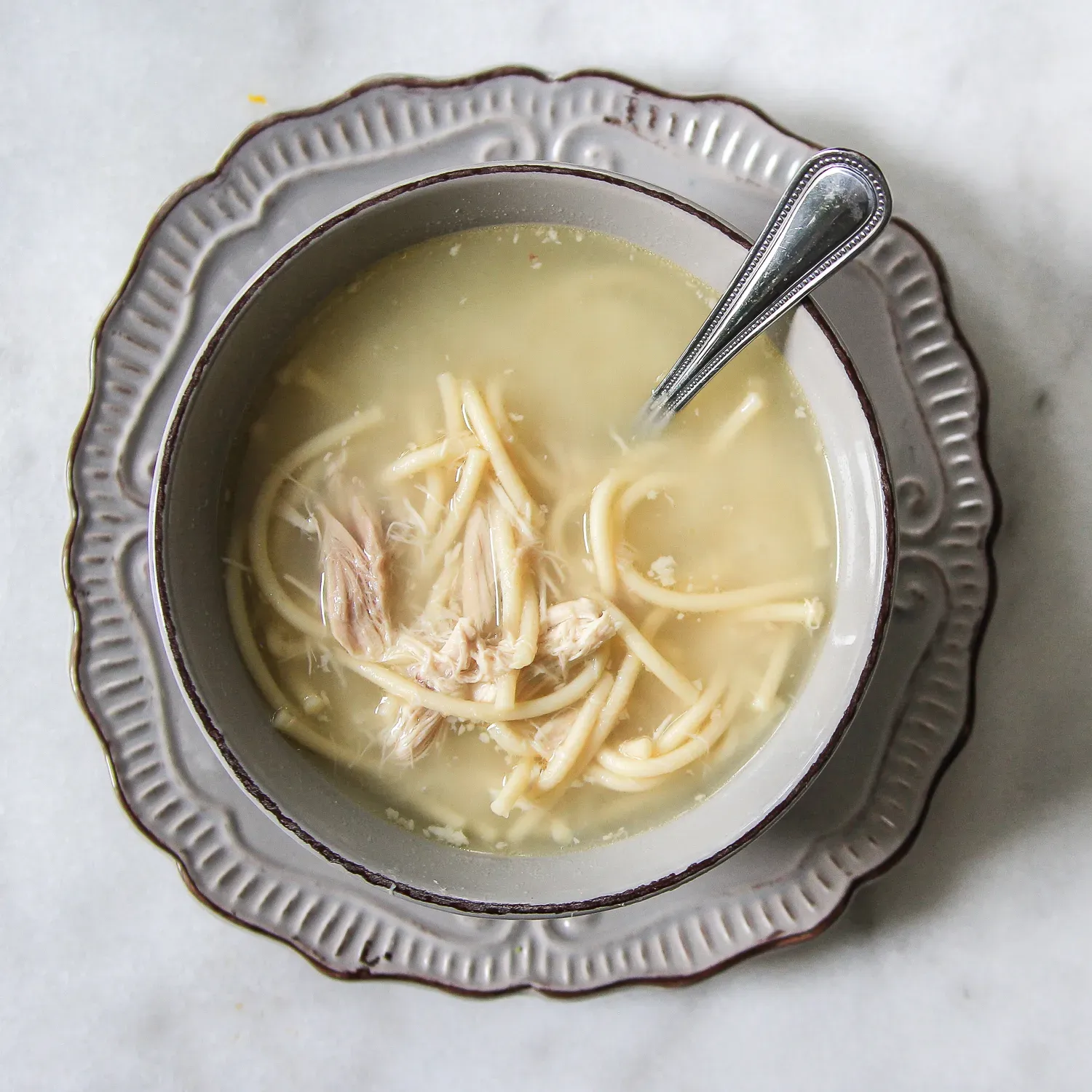 Gathering Your Simple Ingredients for Plain Chicken Noodle Soup Recipe