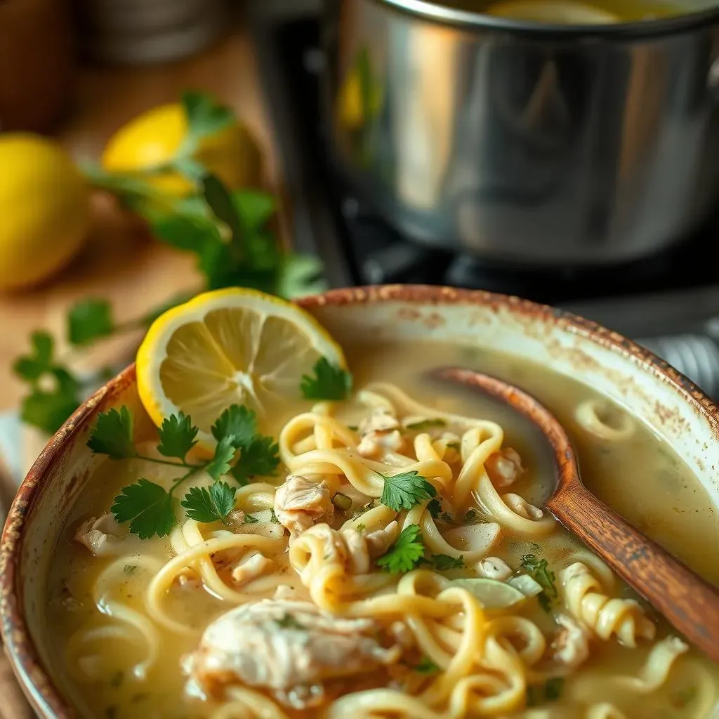 How to Make Chicken Noodle Soup with Lemon: StepbyStep