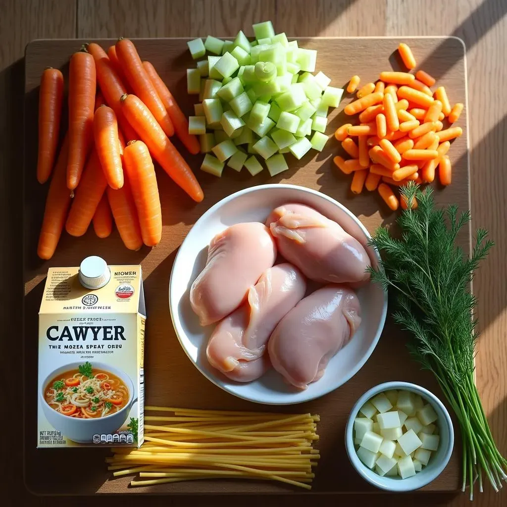 Ingredients for a SoulWarming Chicken Noodle Soup Recipe Martha Stewart Style