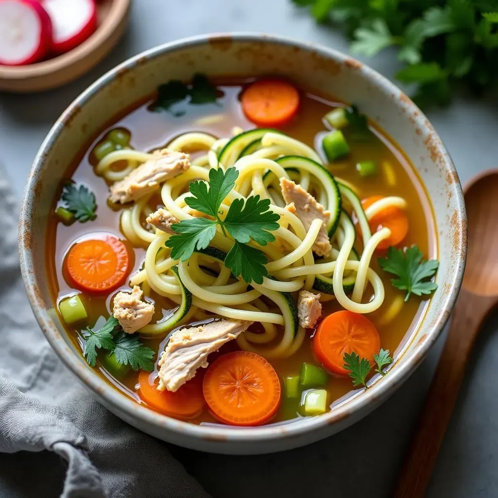Ingredients for the Best Keto Chicken Noodle Soup