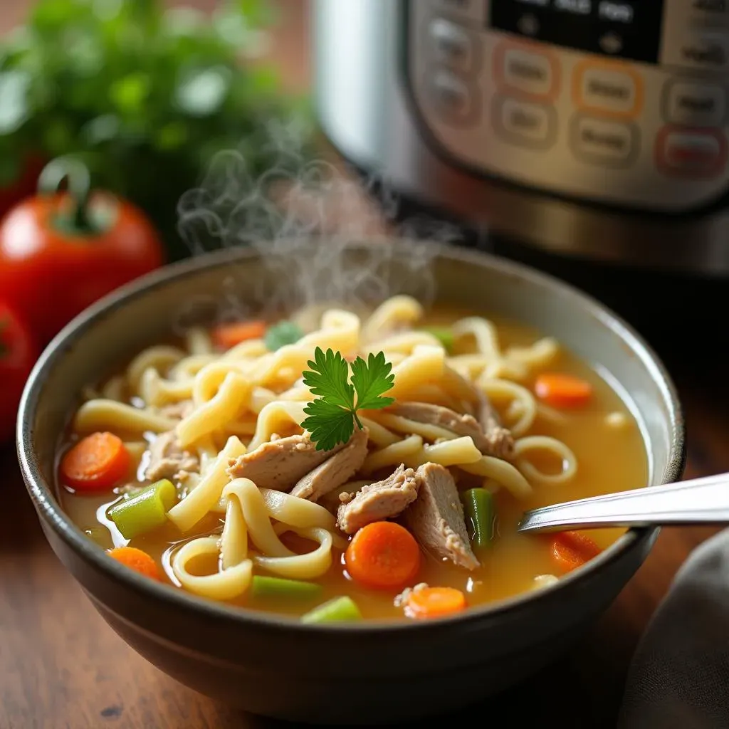 Instant Pot Whole Chicken Noodle Soup Recipe: StepbyStep