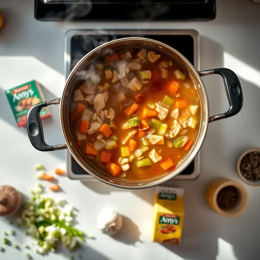 Making Amy's No Chicken Noodle Soup: StepbyStep