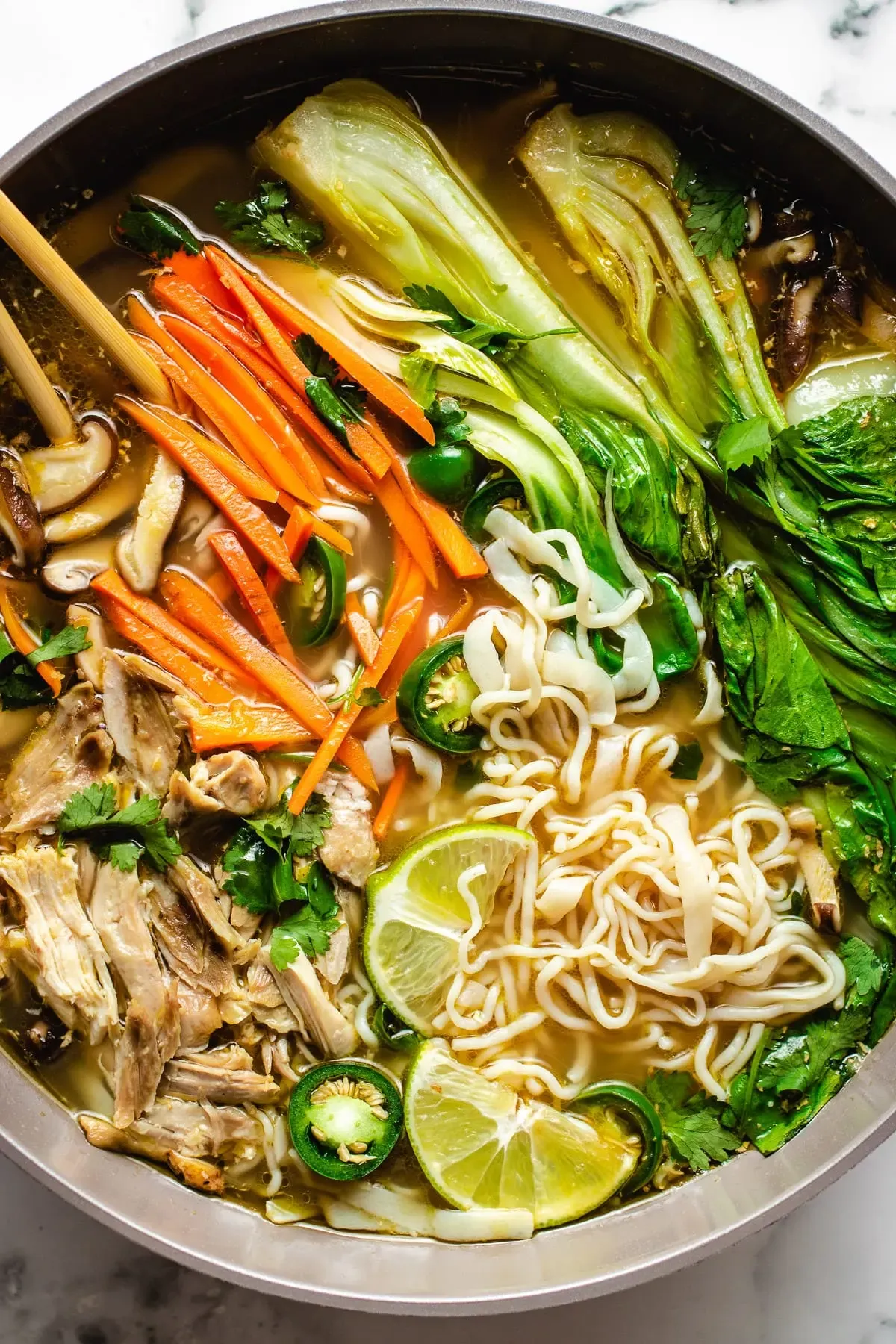 Quick oriental chicken noodle soup recipe at home