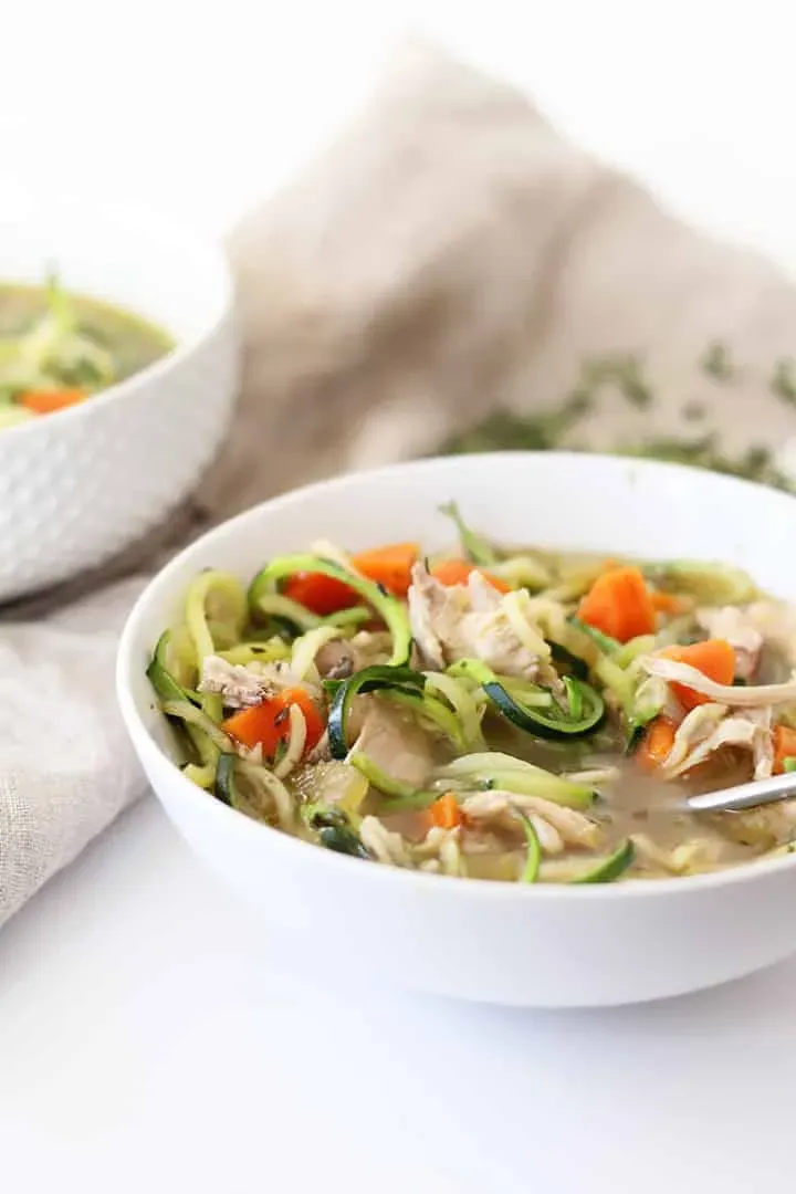 Preparing Perfect Chicken Noodle Soup with Zucchini