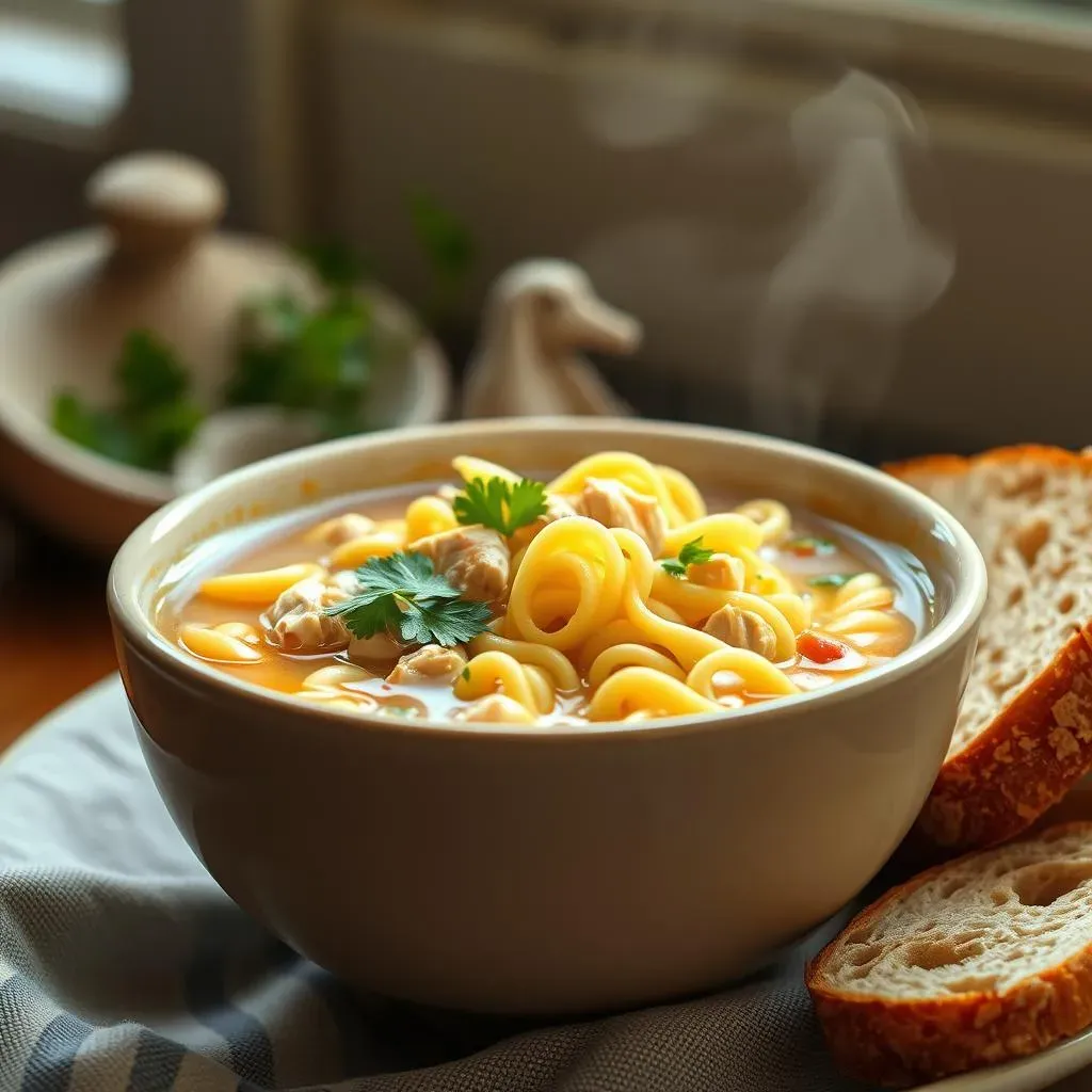 Serving and Enjoying Your Homemade Chicken Noodle Soup