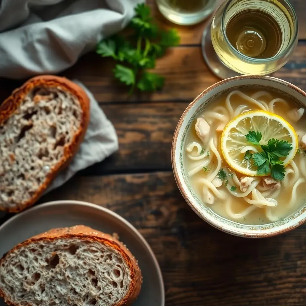 Serving and Pairing Your Lemony Chicken Noodle Soup