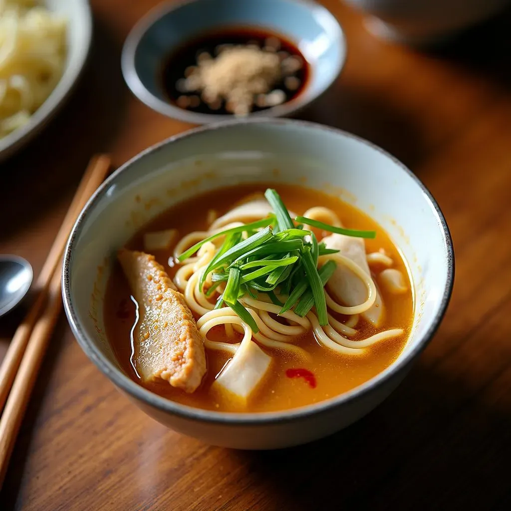 Serving and Seasoning Your Homemade Korean Chicken Noodle Soup