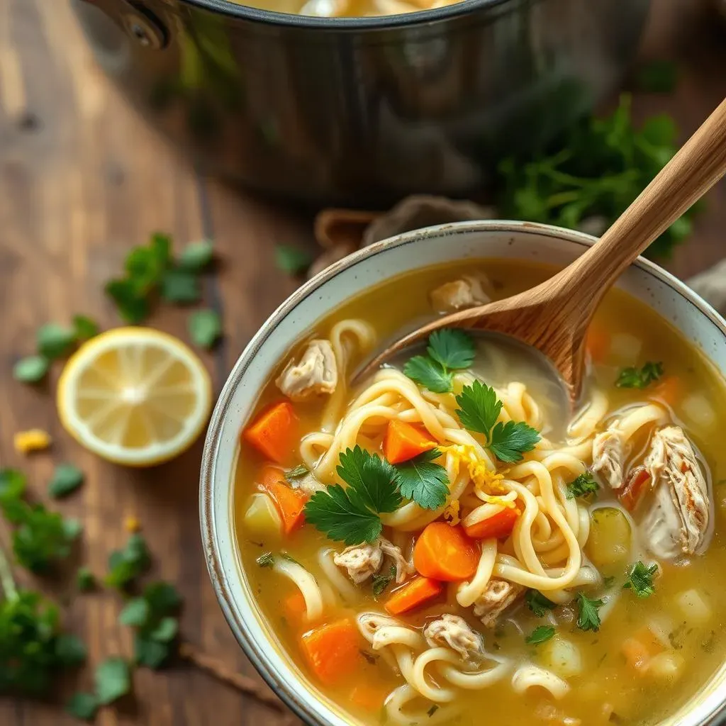 StepbyStep: Crafting Your Chicken Noodle Soup with Lemon
