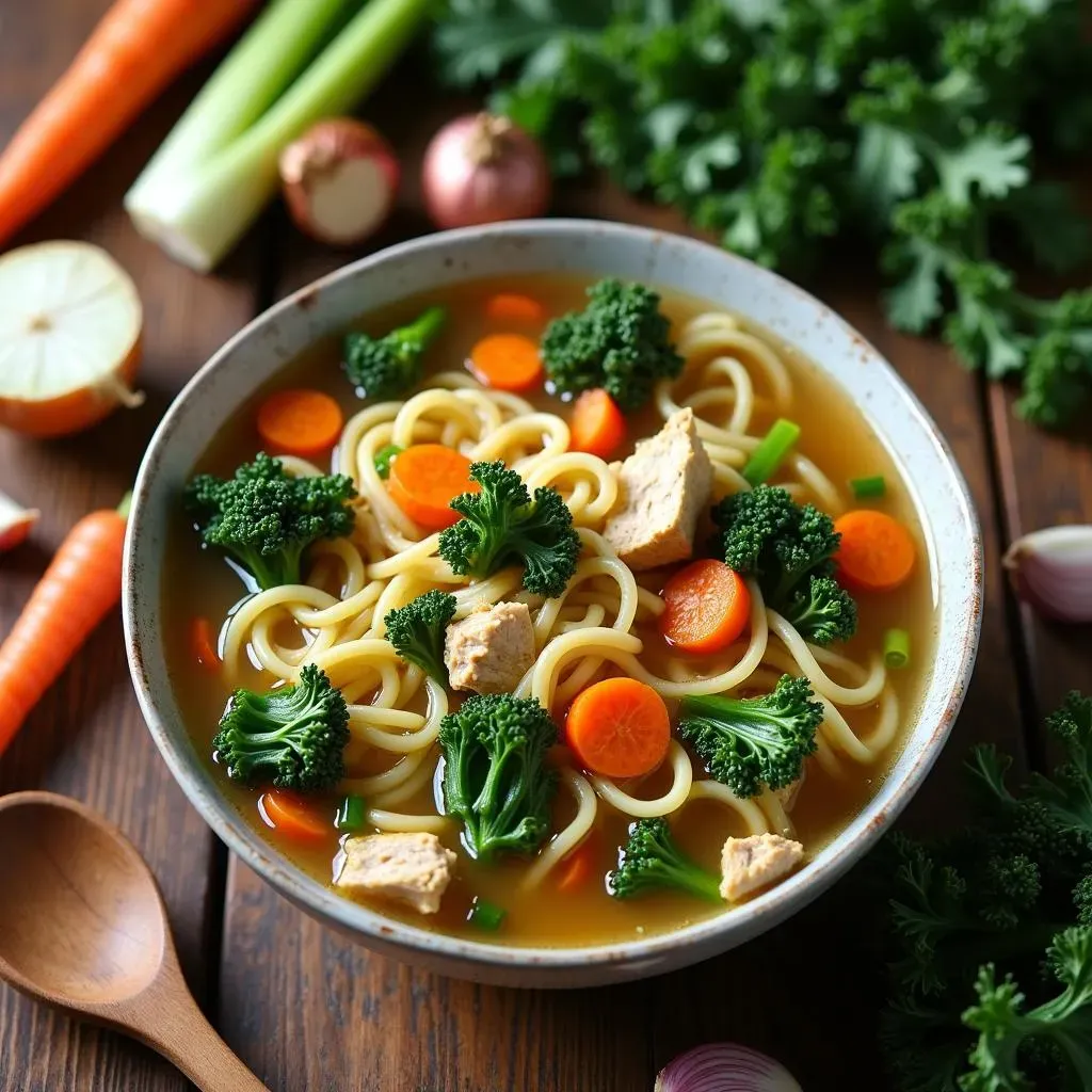 StepbyStep: Making the Best Chicken Noodle Soup with Kale