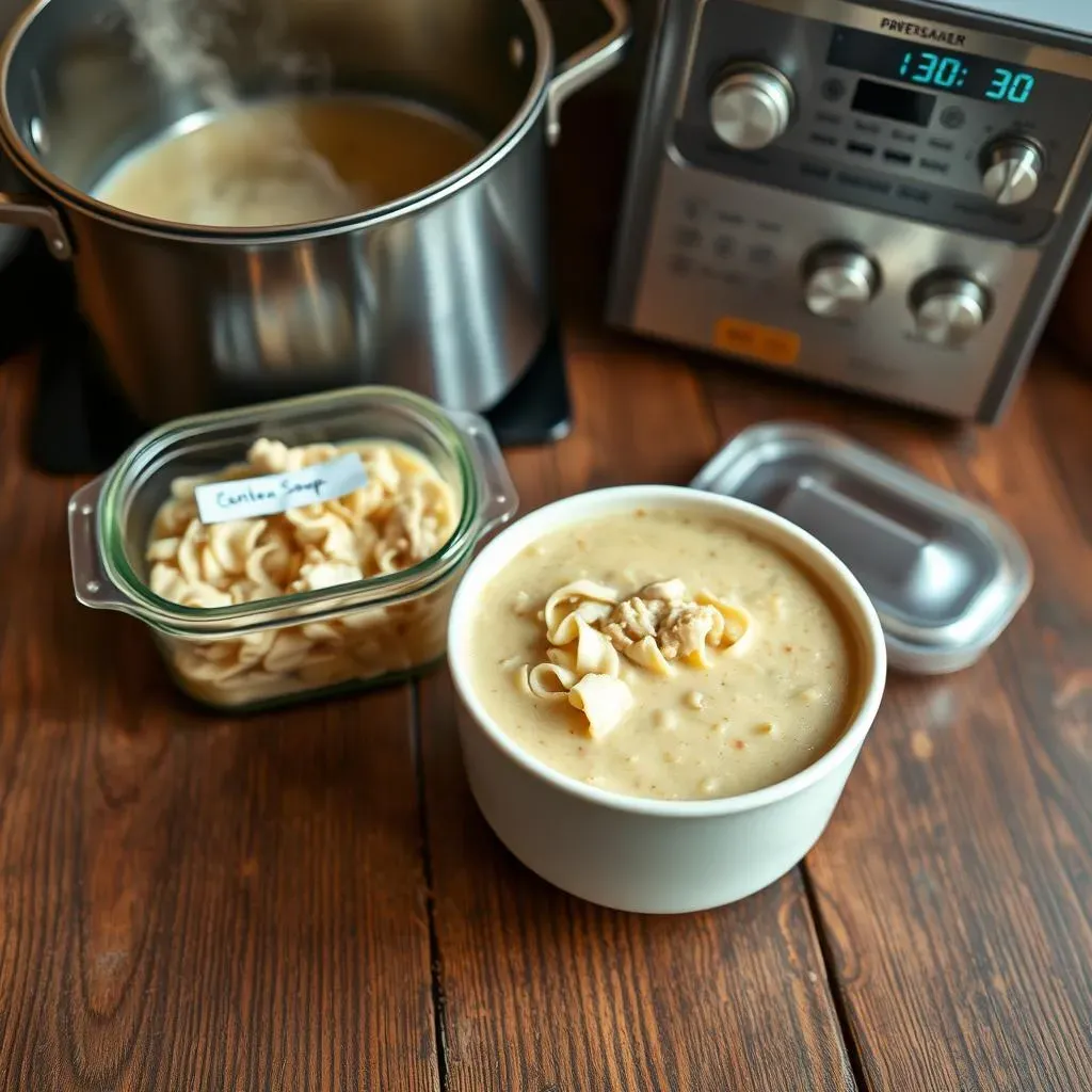 Storing and Reheating Your Creamy Chicken Noodle Soup