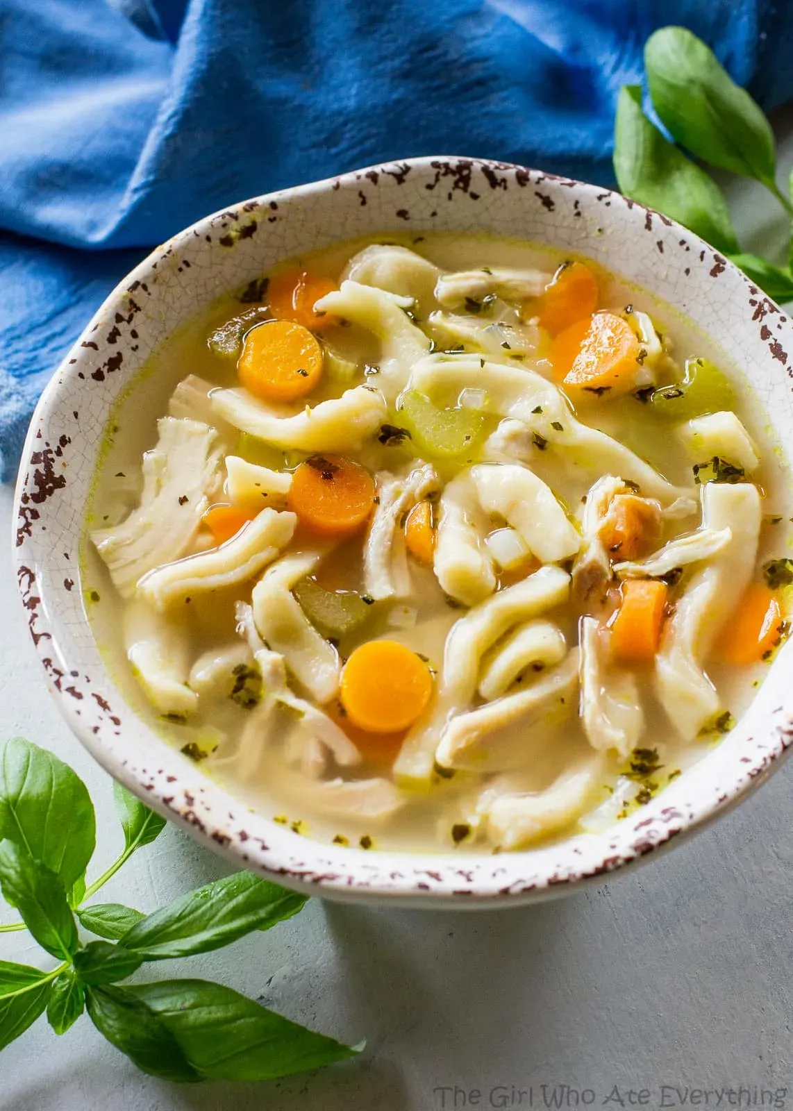 Easy, Creamy thick chicken noodle soup recipe