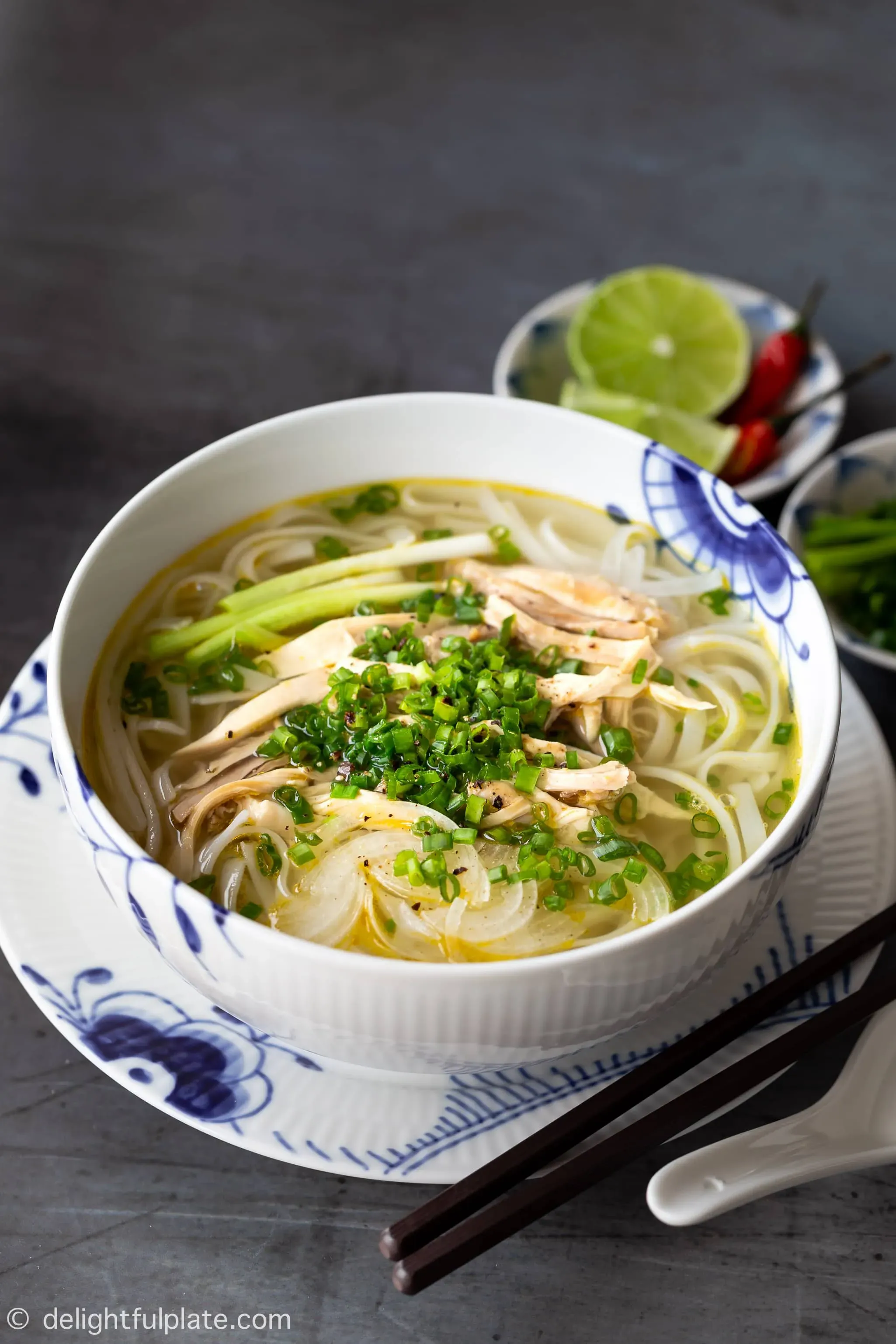 Simple vietnamese chicken noodle soup recipe at home